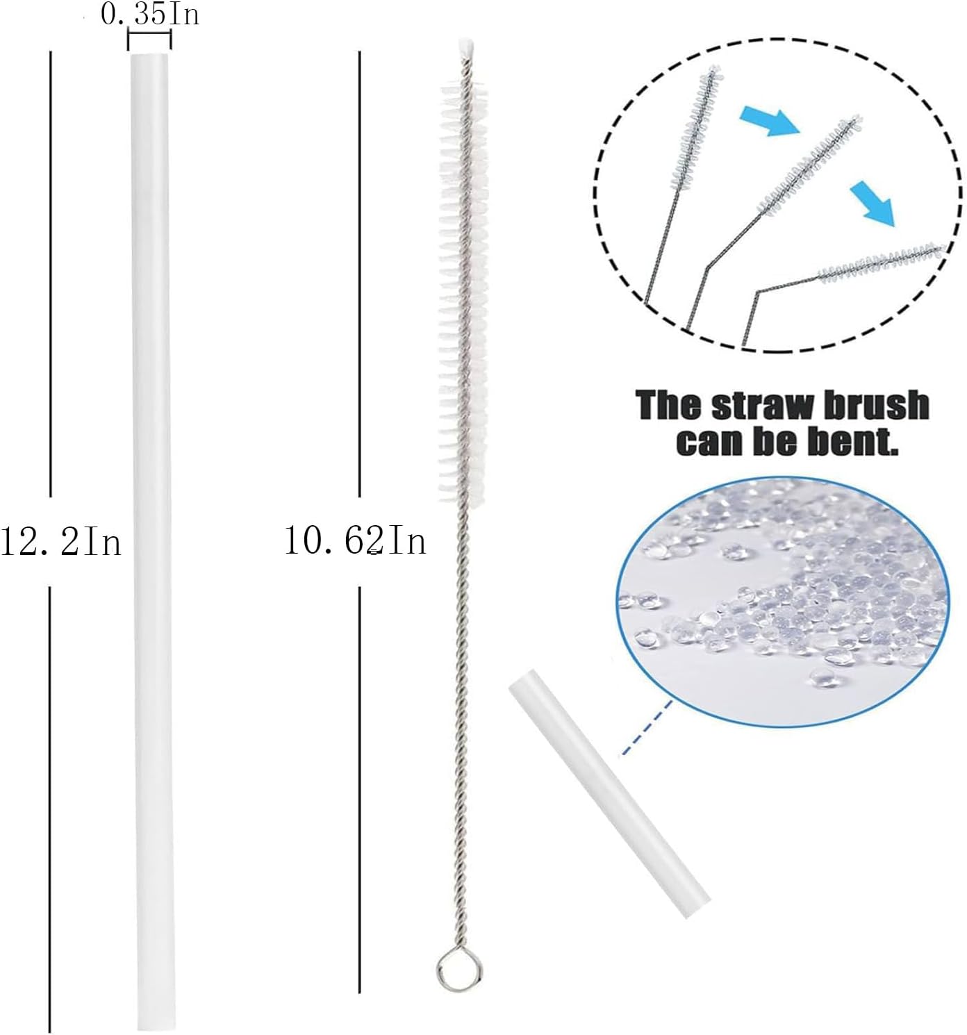 Replacement Straws with Cleaning Brush Compatible Stanley 30 oz 40 oz
